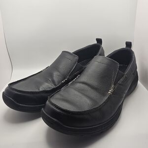 Skechers Men's Dark Leather Slip-Ons